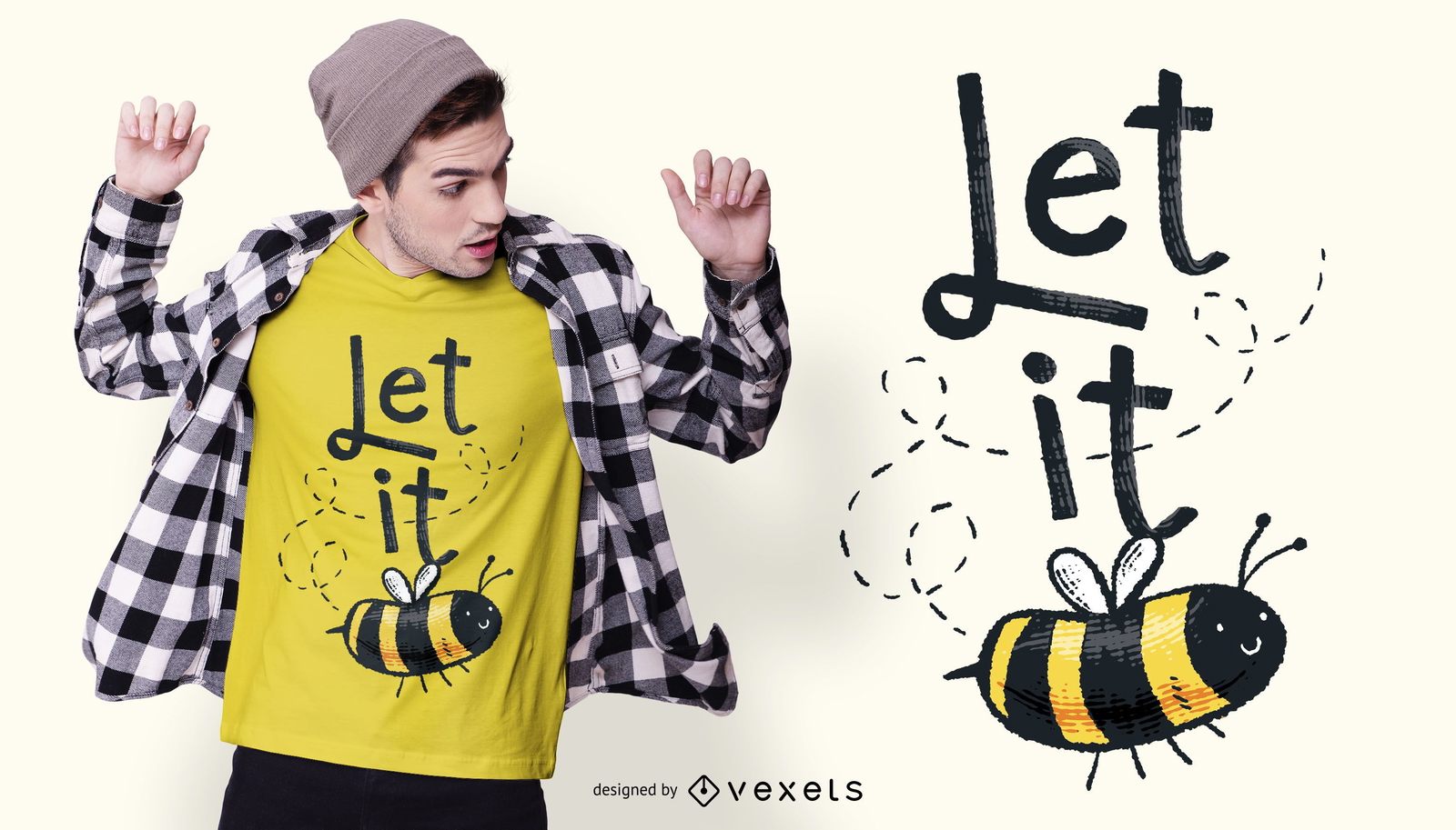 Let It Bee T-shirt Design