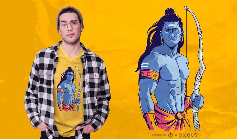 Lord Rama Illustration T-shirt Design Lord Rama Illustration T-shirt Design