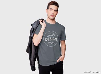 Cool Man T-shirt Design PSD Editable Template