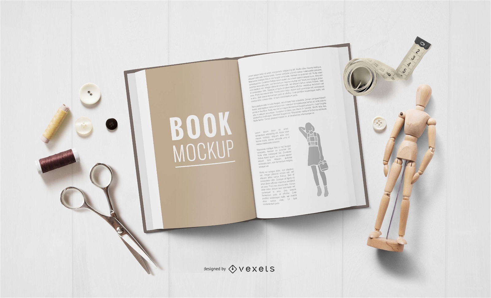 Download Crafting Elements Open Book Mockup Psd Editable Template
