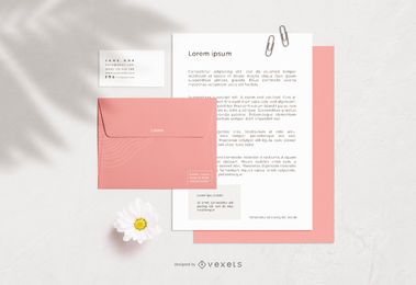 Stationery Elements Mockup Design