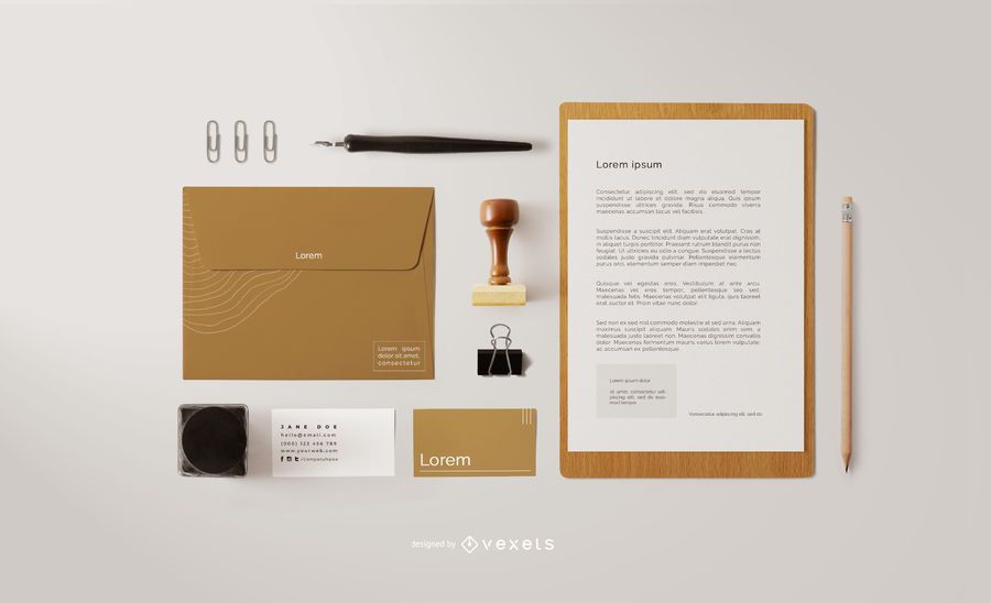 Branding Stationery Composition Mockup Branding Stationery Composition Mockup