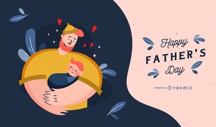 Father's day cute illustration design