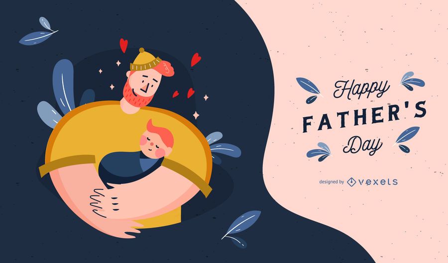 Father's day cute illustration design Father's day cute illustration design