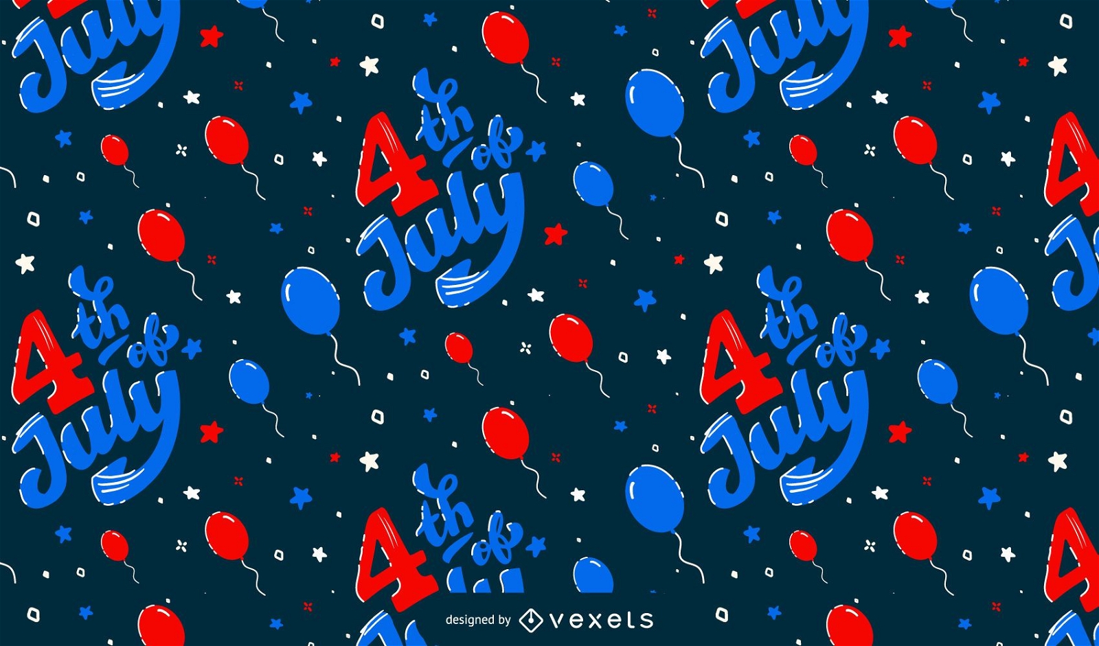 4. Juli Luftballons Musterentwurf