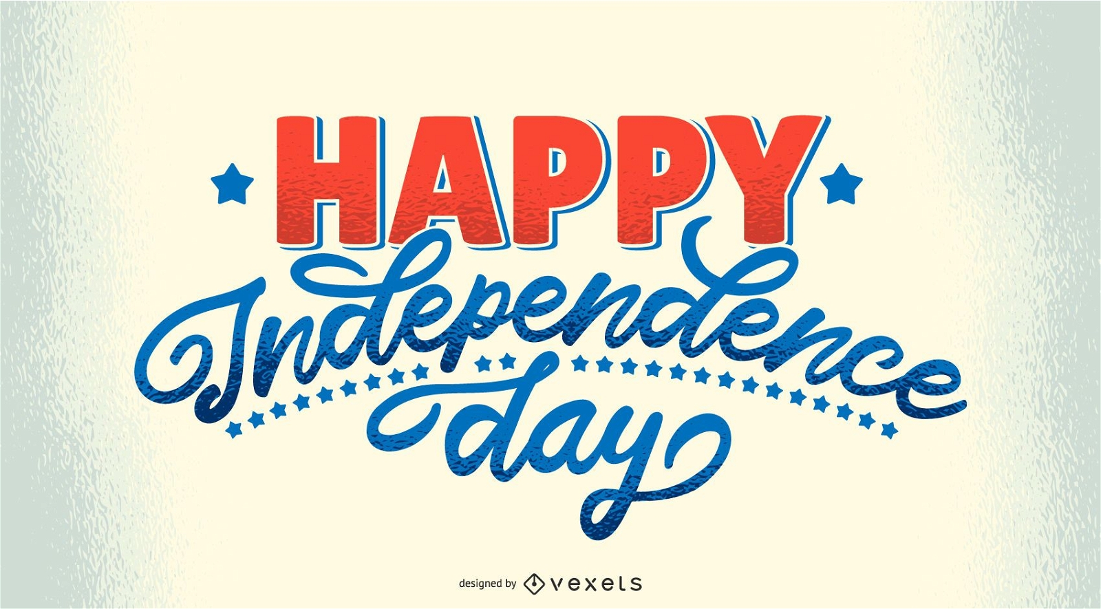 Glücklicher Unabhängigkeitstag-Schriftzug