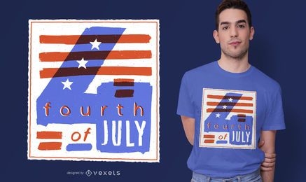 4th of July Illustration T-shirt Design