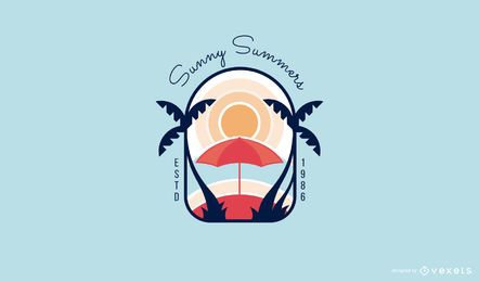 Sunny Summer Logo Template Vector Download