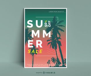 Diseño de cartel editable de venta de verano Diseño de cartel editable de venta de verano