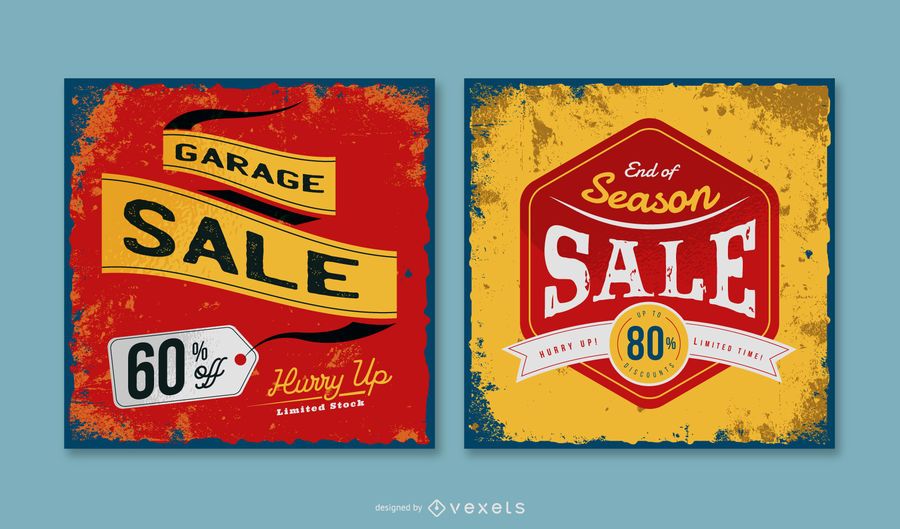 Garage Sale Vintage Banner Pack Garage Sale Vintage Banner Pack