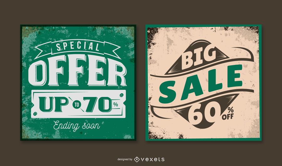 Big Sale Vintage Banner Pack Big Sale Vintage Banner Pack