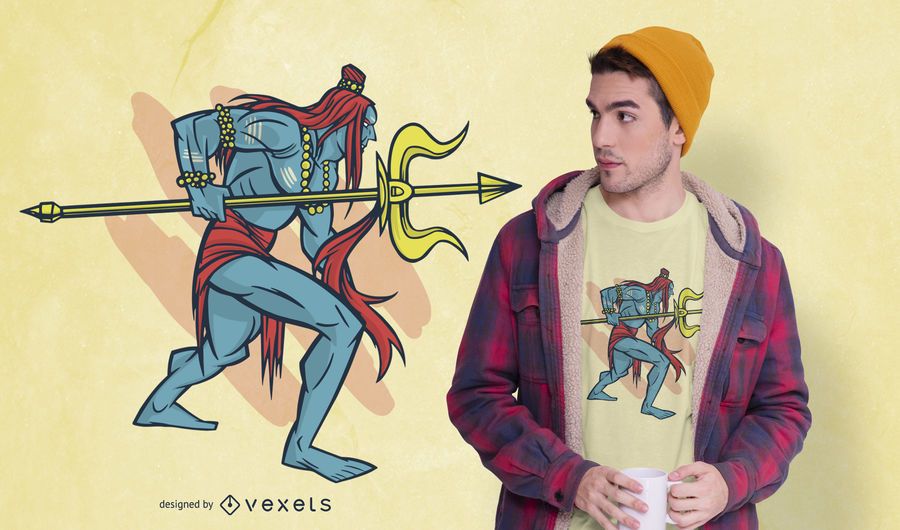 Design de t-shirt do senhor shiva Design de t-shirt do senhor shiva