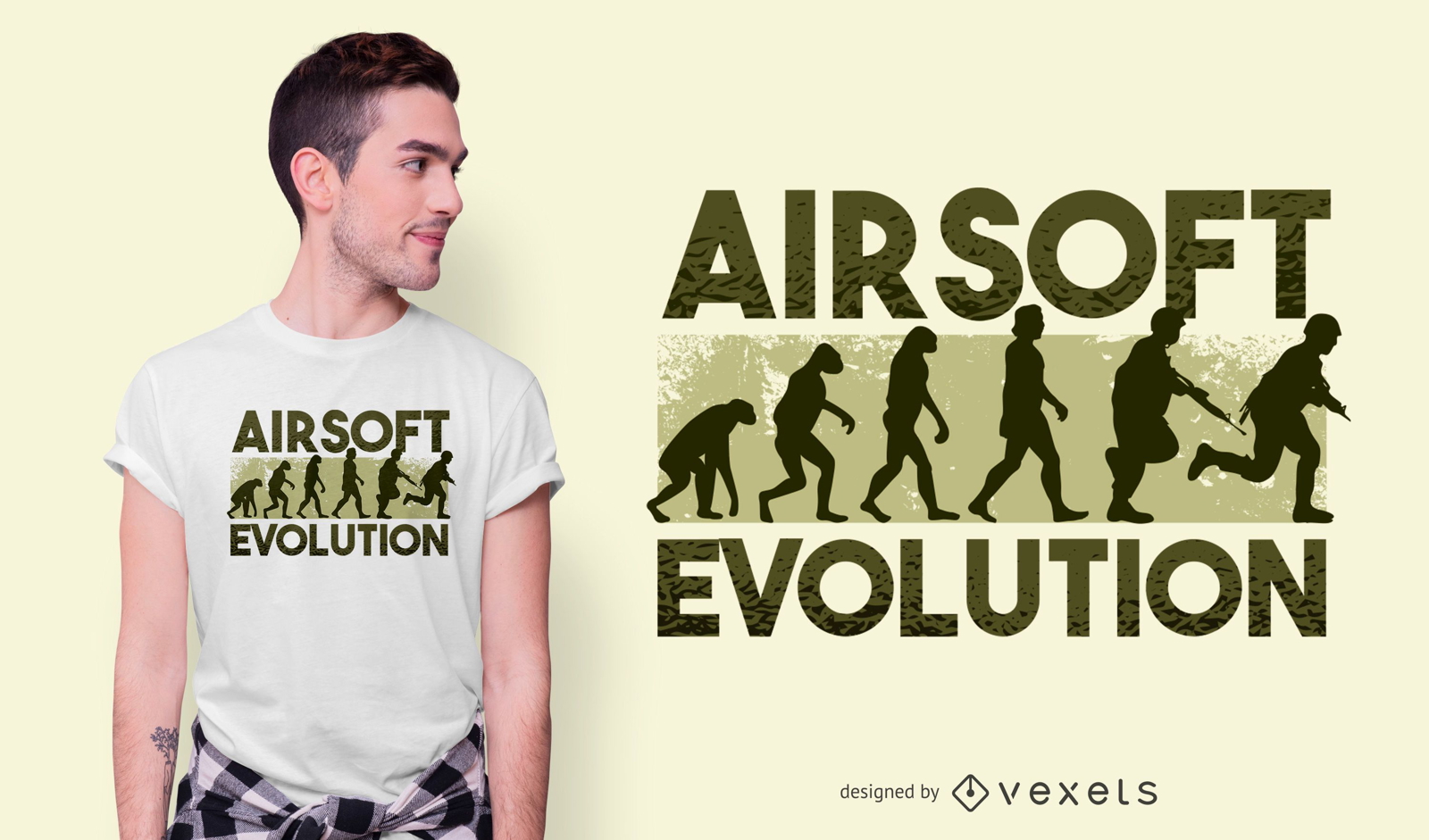 Design de camiseta Airsoft evolution