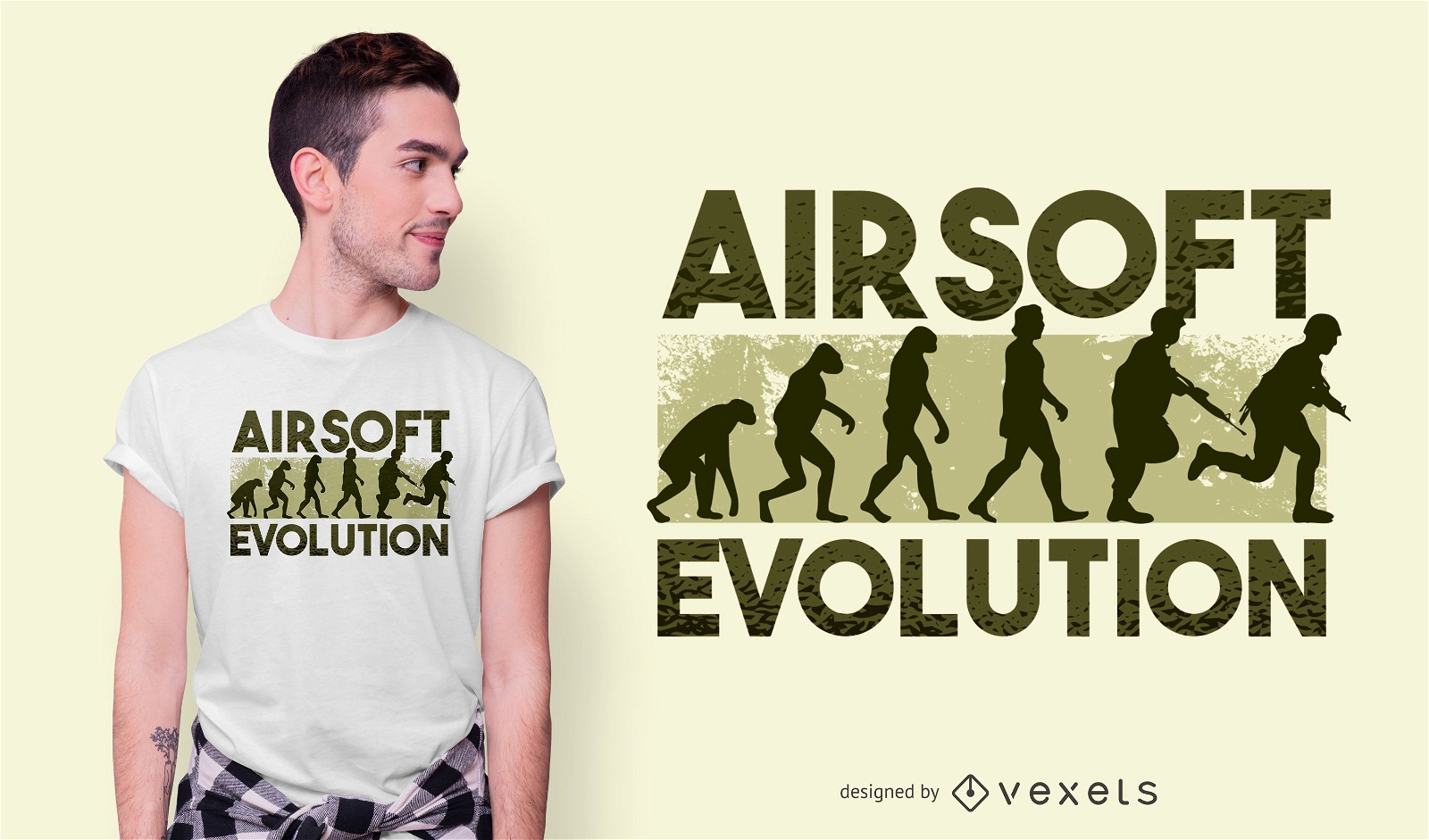 Dise?o de camiseta airsoft evolution