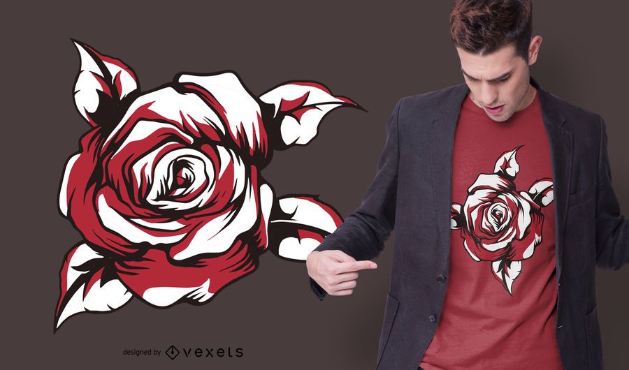 Red rose t-shirt design Red rose t-shirt design
