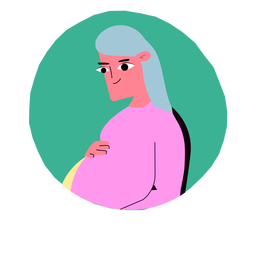 Ícone de mulher grávida Covid 19 Desenho PNG