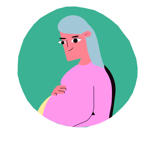 Covid 19 pregnant woman icon PNG Design