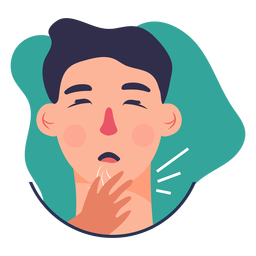 Covid 19 síntoma carácter dolor de garganta Transparent PNG