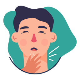 Covid 19 Symptom Character Sore Throat PNG & SVG Design For T-Shirts