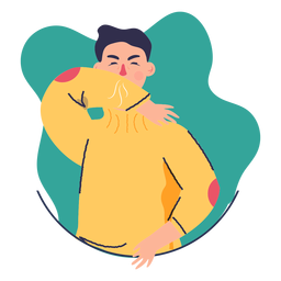 Covid 19 Symptom Husten Ellenbogen PNG-Design