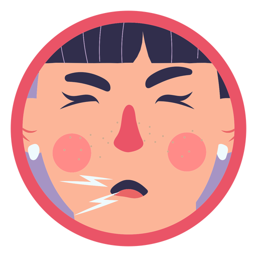 Covid 19 symptom girl cough PNG Design