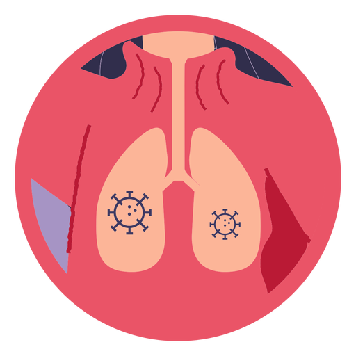 Covid 19 Symptom Lungen PNG-Design