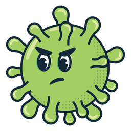 Covid 19 molecule cartoon icon Covid 19 molecule cartoon icon