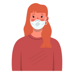 Girl character covid 19 PNG Design