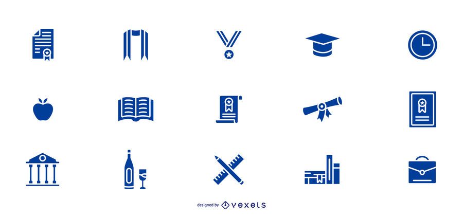 Graduation icons collection Graduation icons collection