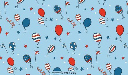 Independence day balloons pattern Independence day balloons pattern