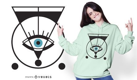 Diseño de camiseta de ojo geométrico Diseño de camiseta de ojo geométrico