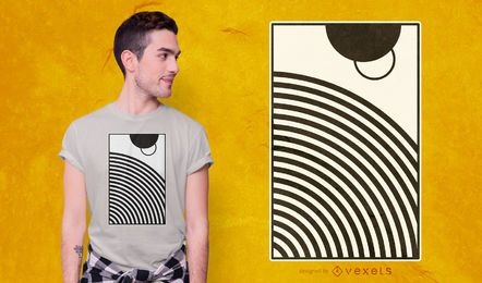 Abstrakte Kreise T-Shirt Design