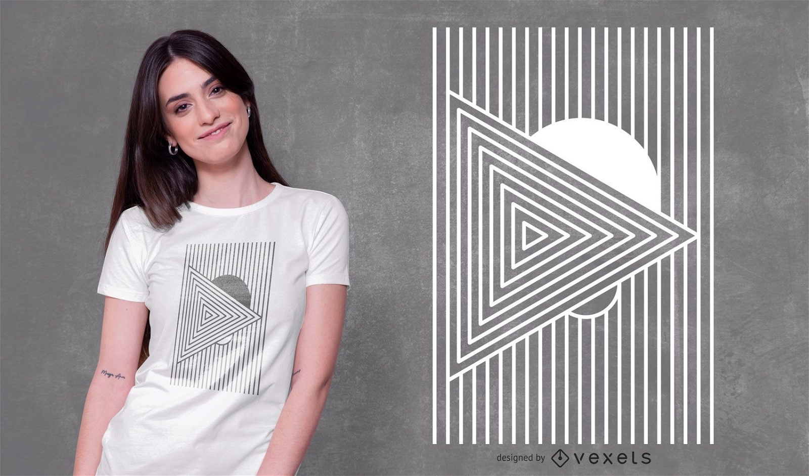 Minimalistisches geometrisches T-Shirt-Design