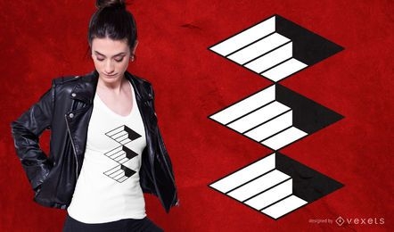 Abstract Staircase T-shirt Design