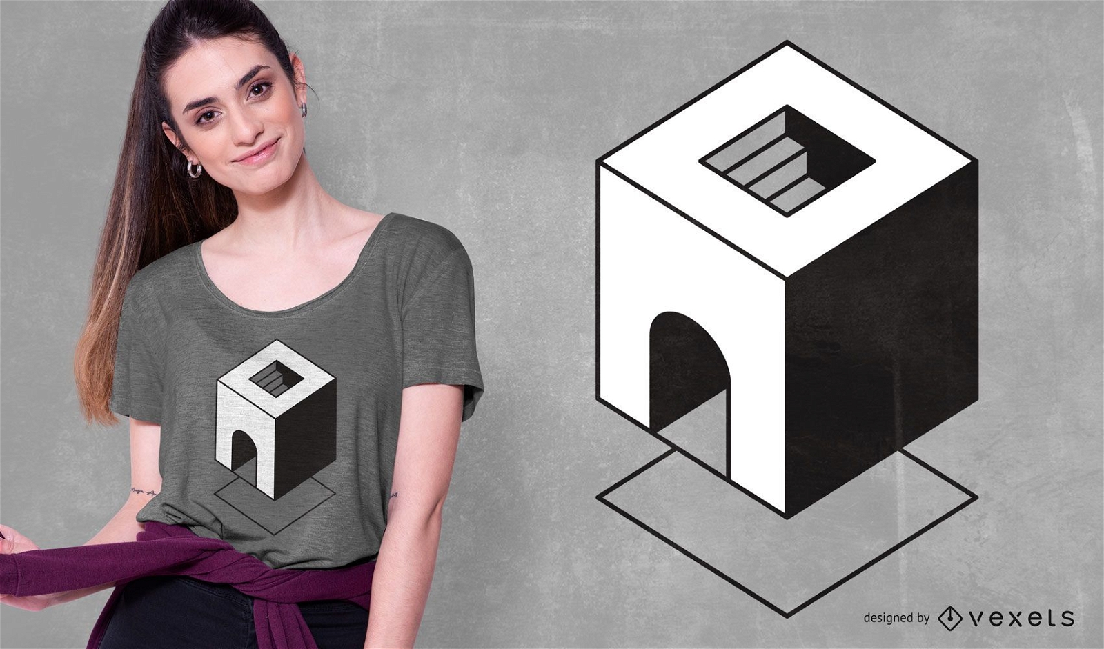 Minimal Geometric Abstract T-shirt Design
