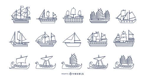 Boats stroke collection