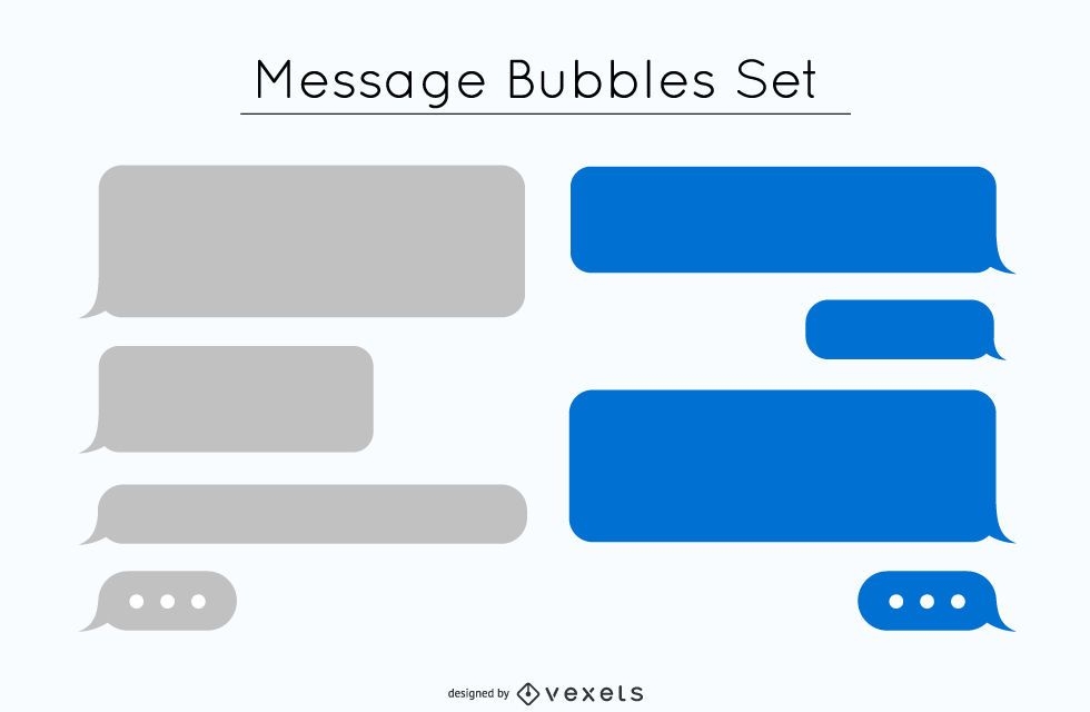 Conjunto de diseño de burbujas de mensaje