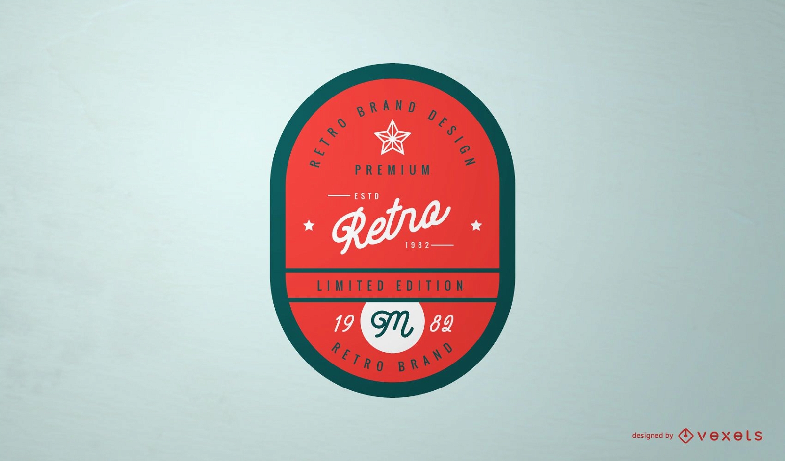 Retro Vintage Label Logo Design