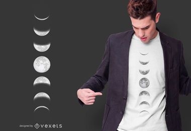 Moon Phases T-shirt Design