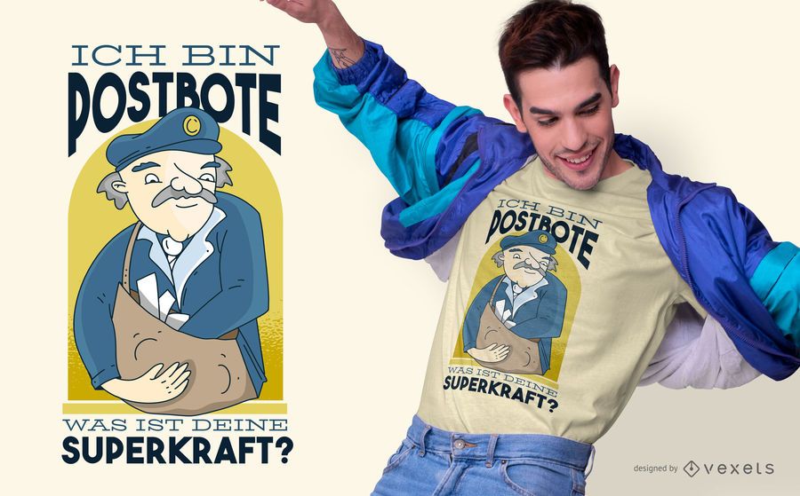 Postman German Quote T-shirt Design Postman German Quote T-shirt Design