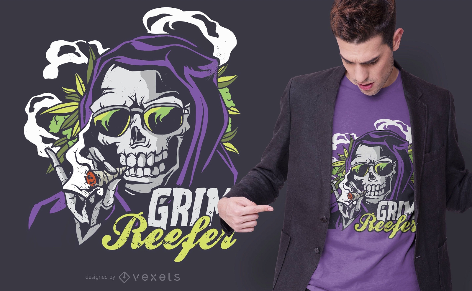 Design de camisetas Grim Reefer