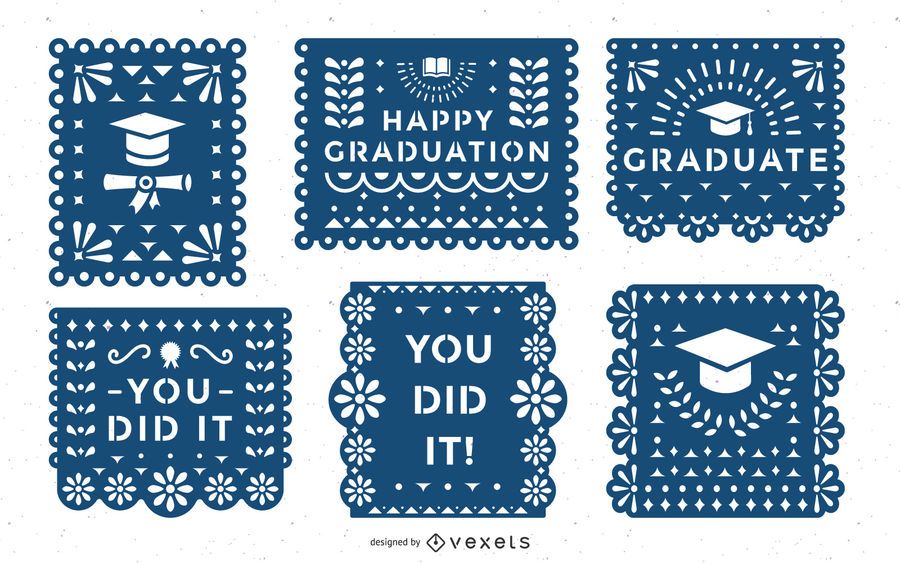 Graduation papel picado banner set Graduation papel picado banner set