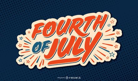 Letras de estados unidos del cuatro de julio