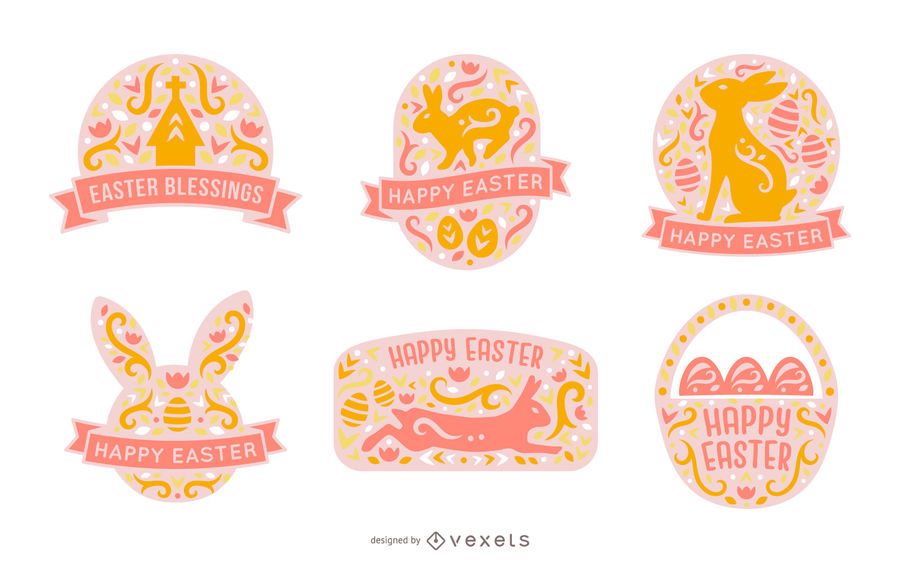Scandinavian Style Easter Badge Pack Scandinavian Style Easter Badge Pack