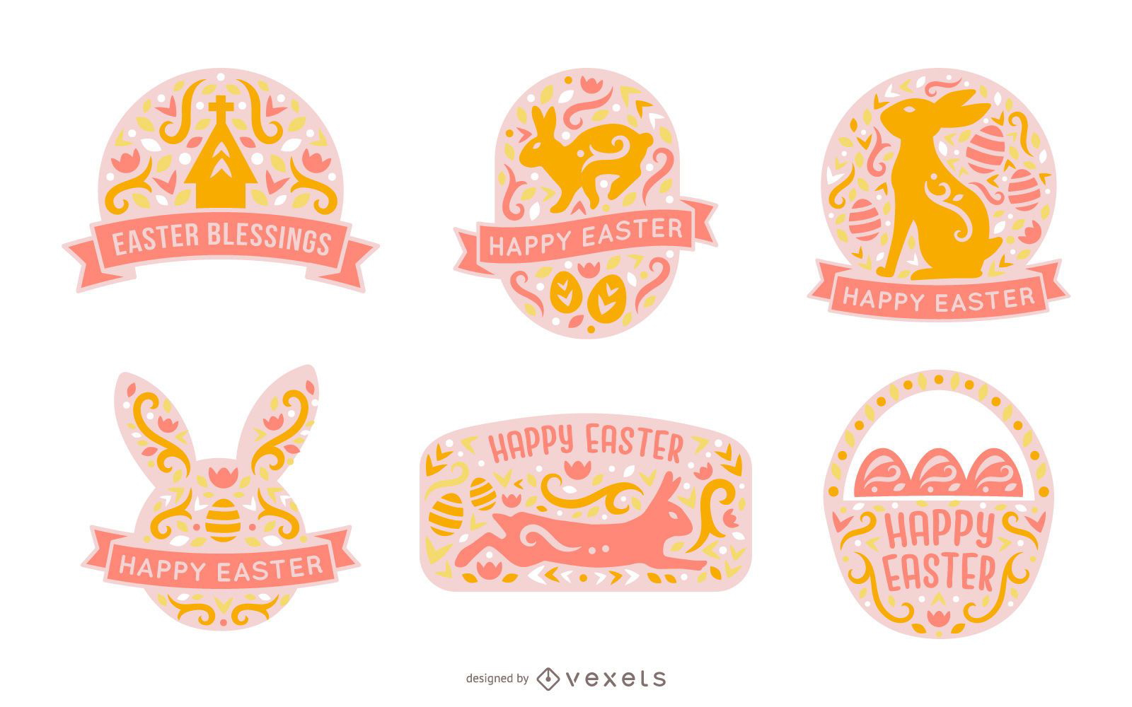 Scandinavian Style Easter Badge Pack