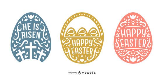 Frohe Ostern skandinavischen Stil Design Pack