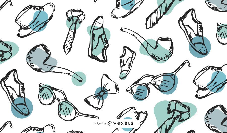 Father's day hand drawn pattern design Father's day hand drawn pattern design