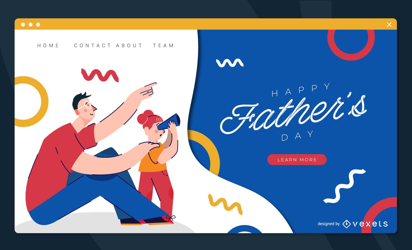Father's day landing page template