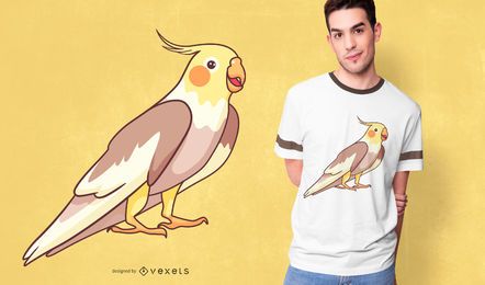 Cute Cockatiel Parrot T-shirt Design