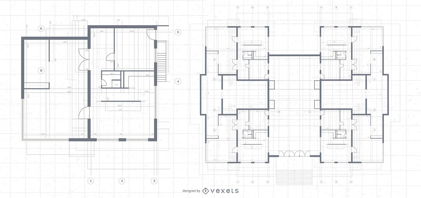 Architektur Mansion Blueprint Design